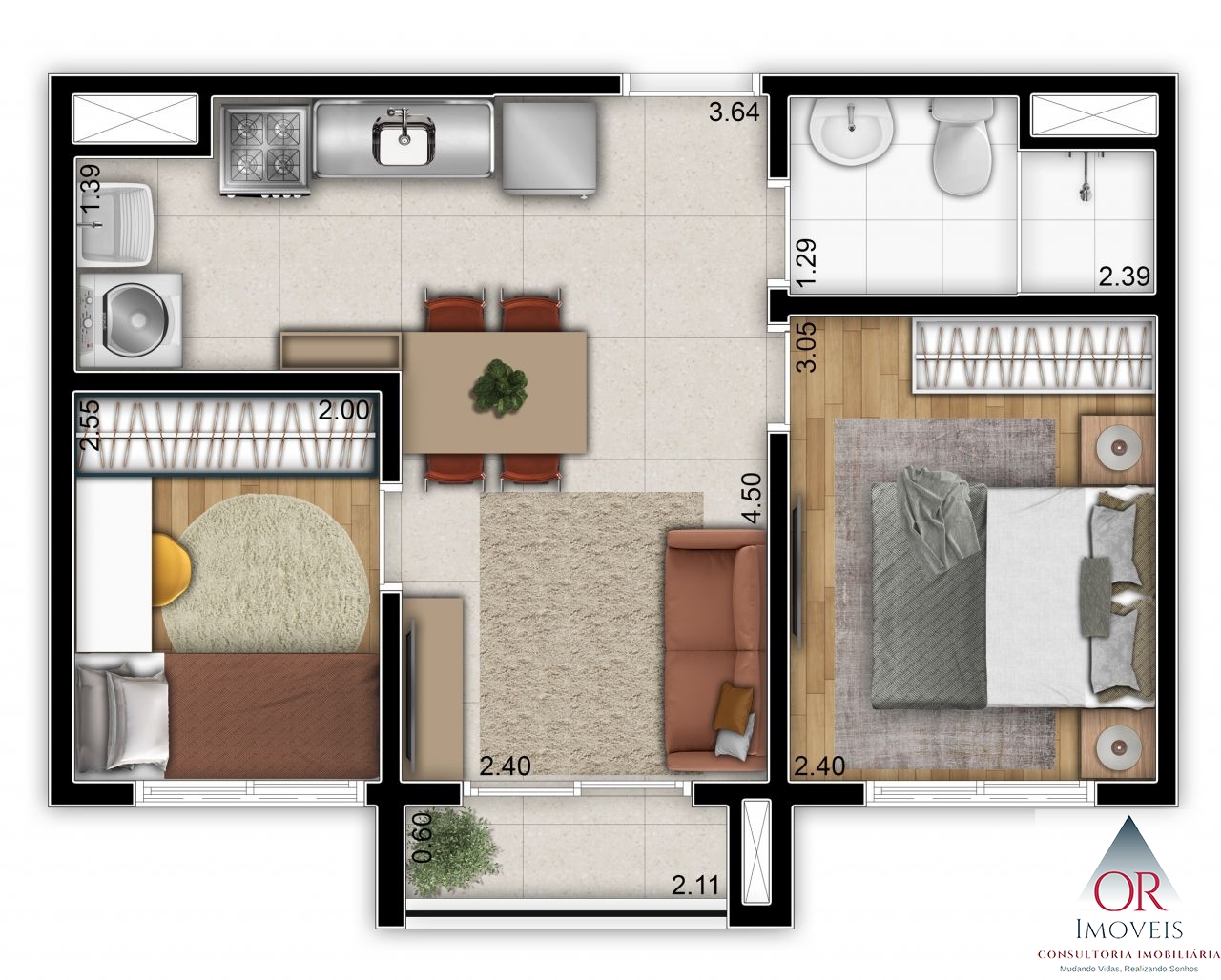 Apartamento à venda com 2 quartos, 36m² - Foto 2