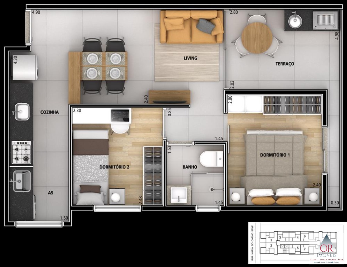 Apartamento à venda com 1 quarto, 26m² - Foto 30