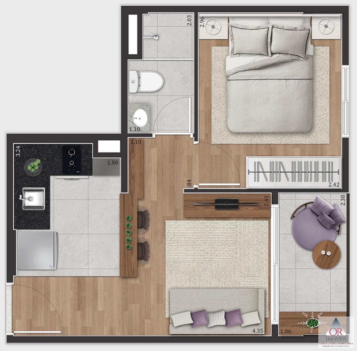 Apartamento à venda com 1 quarto, 27m² - Foto 16